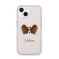 Papillon Personalised iPhone 14 Clear Tough Case Starlight