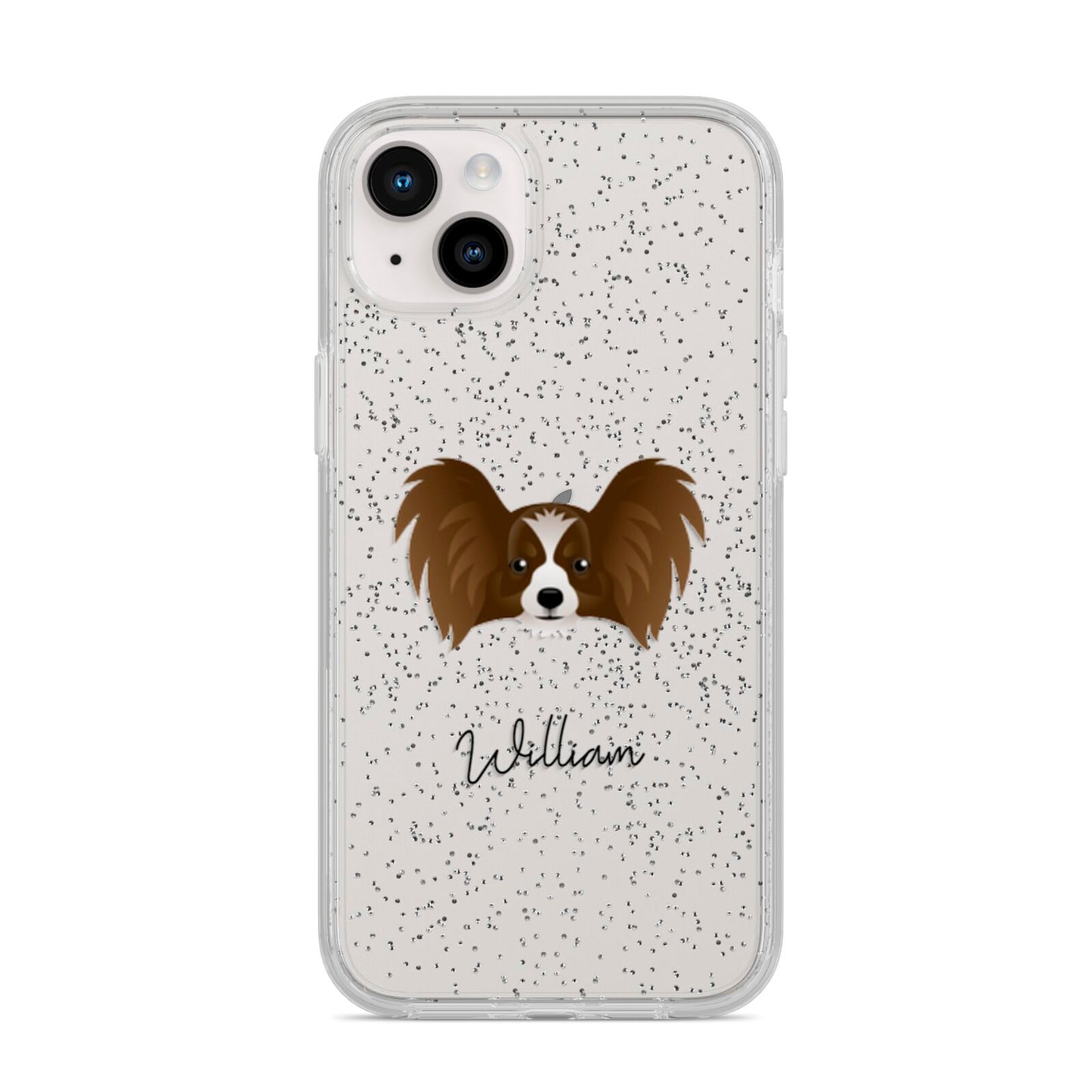Papillon Personalised iPhone 14 Plus Glitter Tough Case Starlight