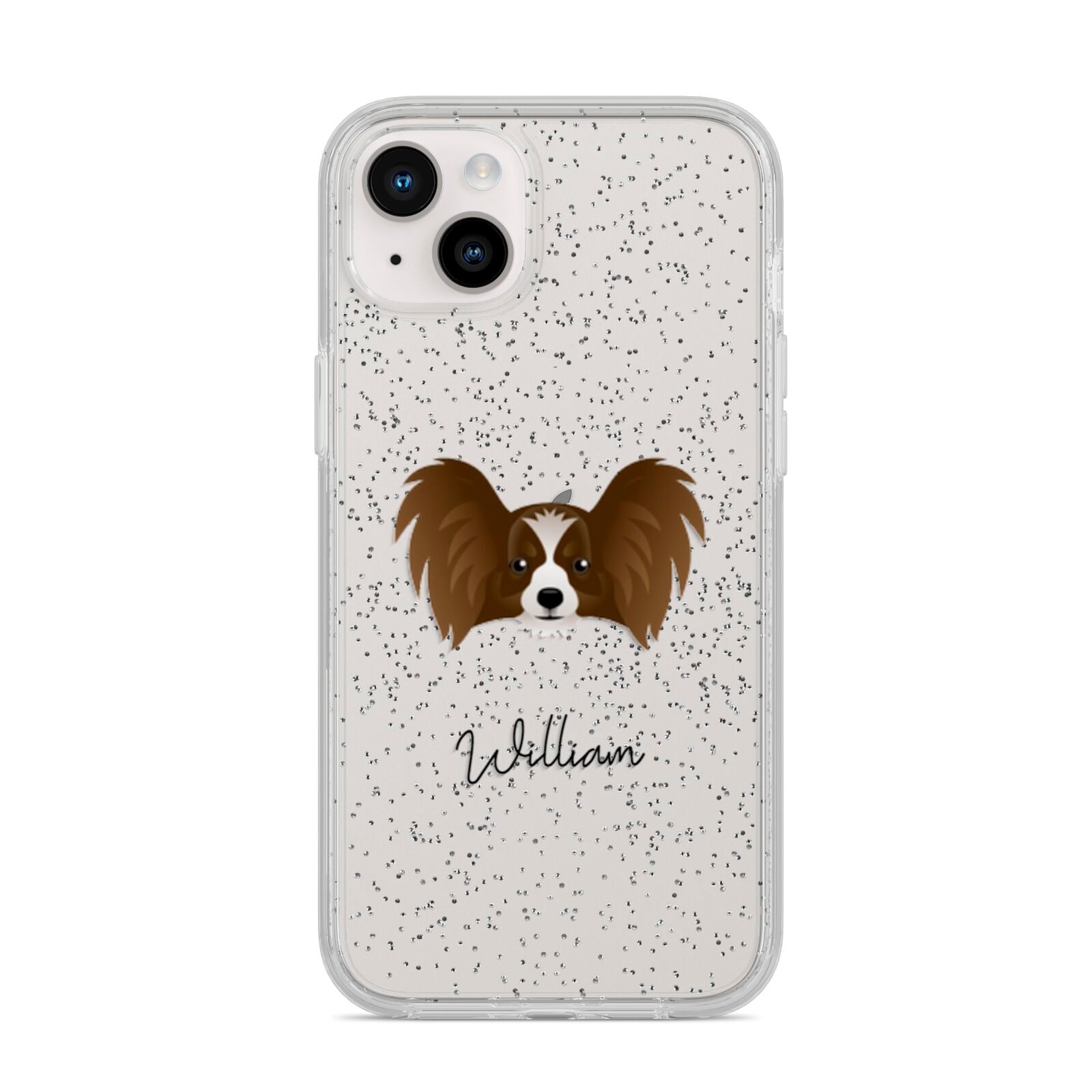 Papillon Personalised iPhone 14 Plus Glitter Tough Case Starlight