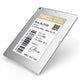 Parcel Label with Name Apple iPad Case on Silver iPad Side View