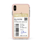 Parcel Label with Name Apple iPhone Xs Max Impact Case Pink Edge on Gold Phone