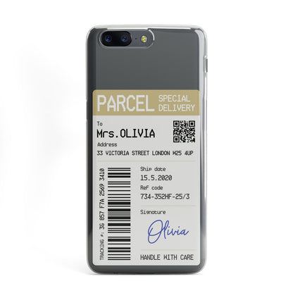 Parcel Label with Name OnePlus Case