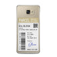 Parcel Label with Name Samsung Galaxy A5 2016 Case on gold phone