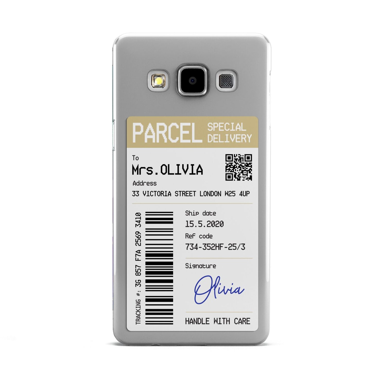 Parcel Label with Name Samsung Galaxy A5 Case