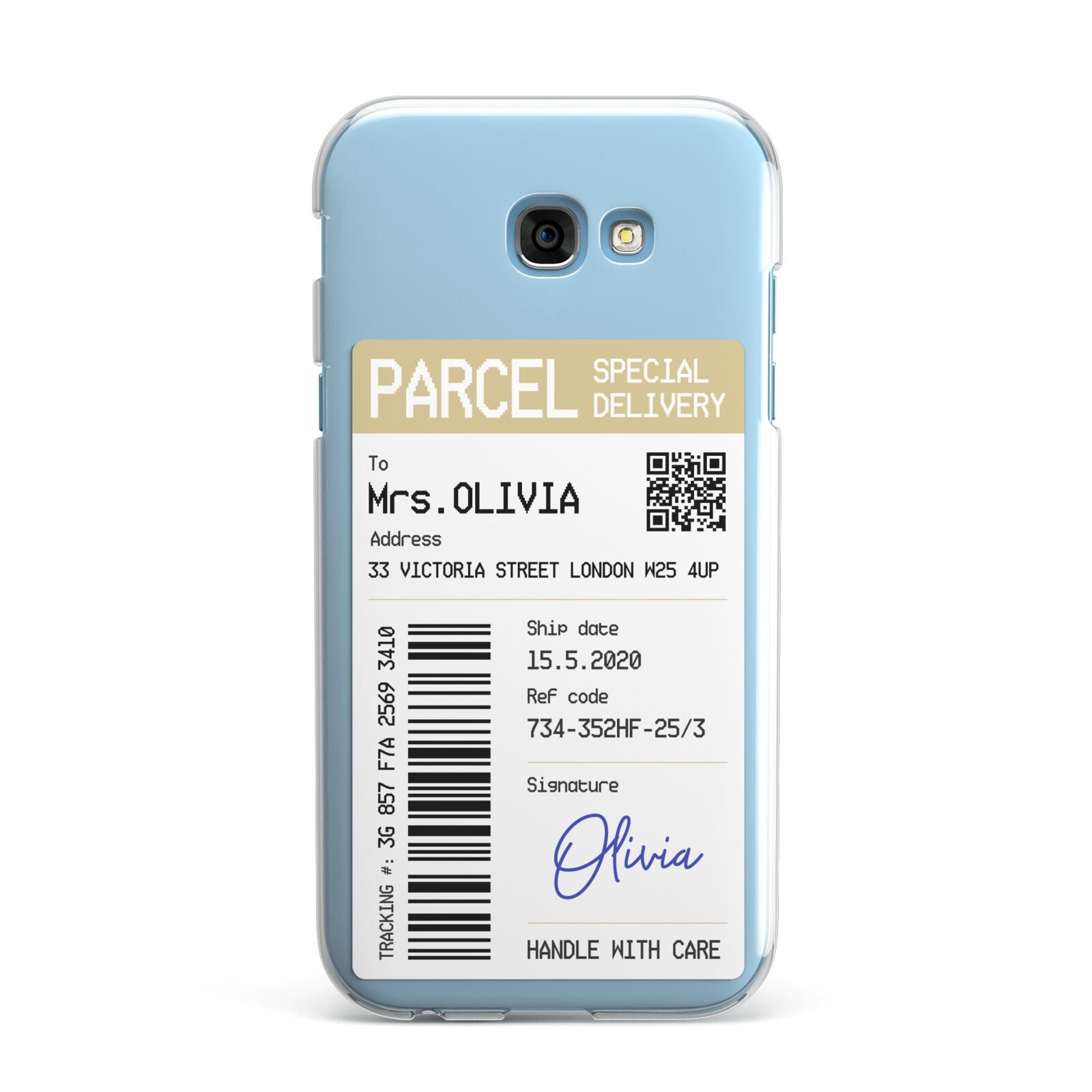 Parcel Label with Name Samsung Galaxy A7 2017 Case