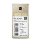 Parcel Label with Name Samsung Galaxy A9 2016 Case on gold phone