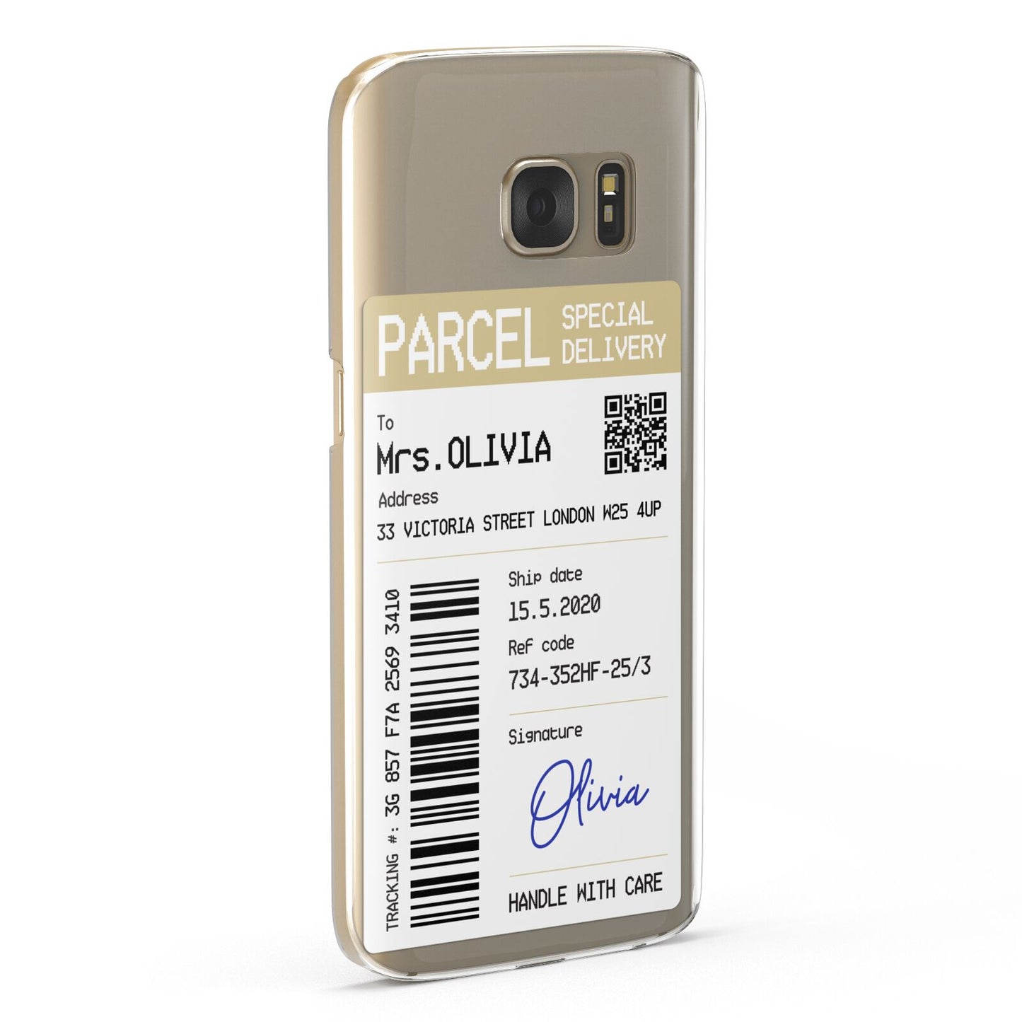 Parcel Label with Name Samsung Galaxy Case Fourty Five Degrees