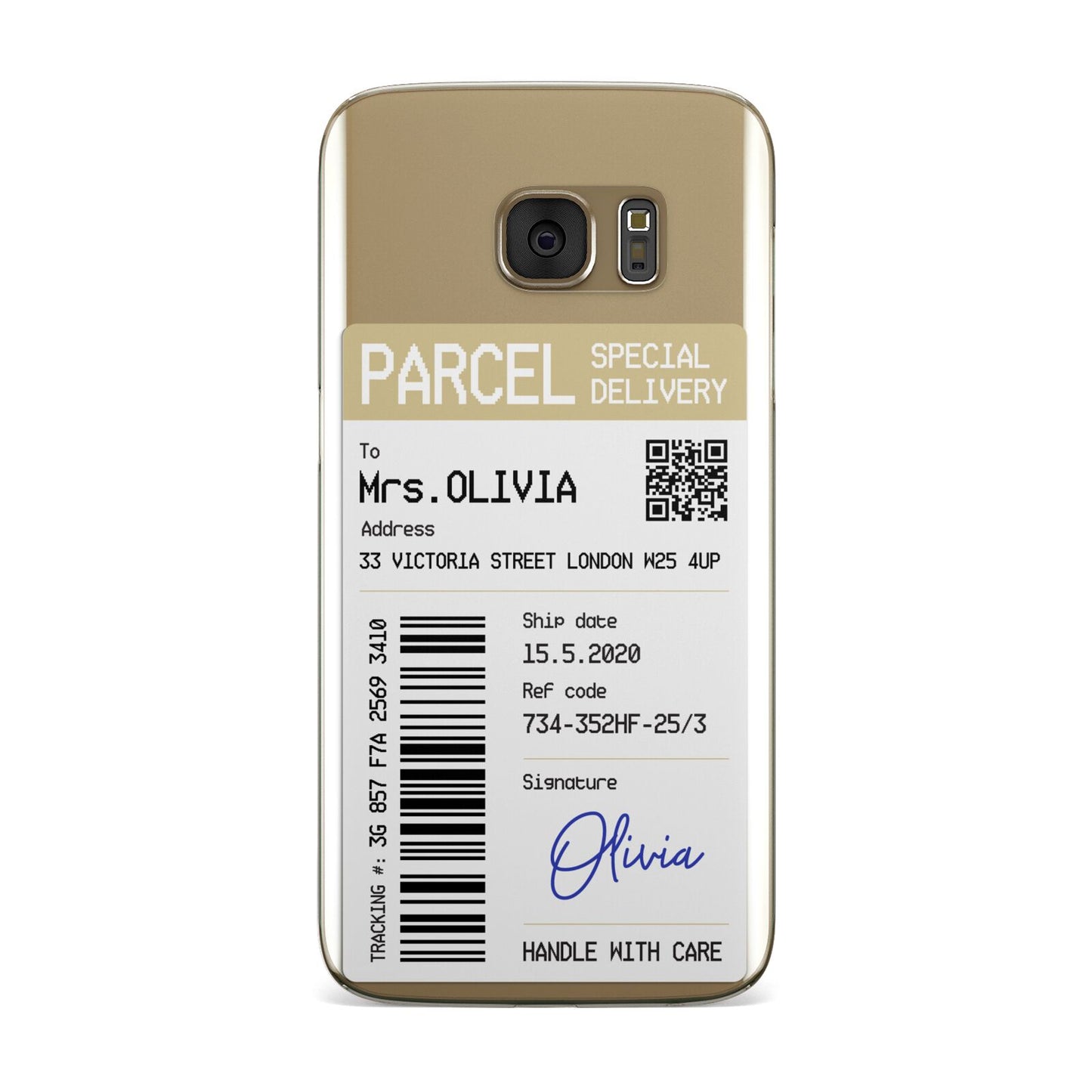 Parcel Label with Name Samsung Galaxy Case
