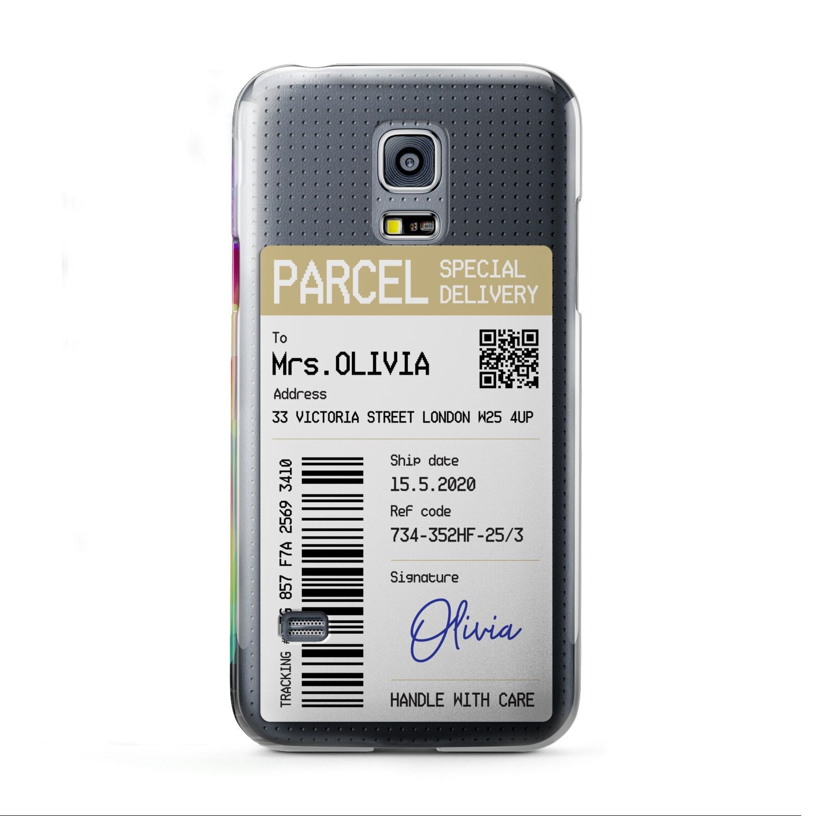 Parcel Label with Name Samsung Galaxy S5 Mini Case