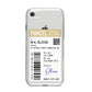 Parcel Label with Name iPhone 8 Bumper Case on Silver iPhone