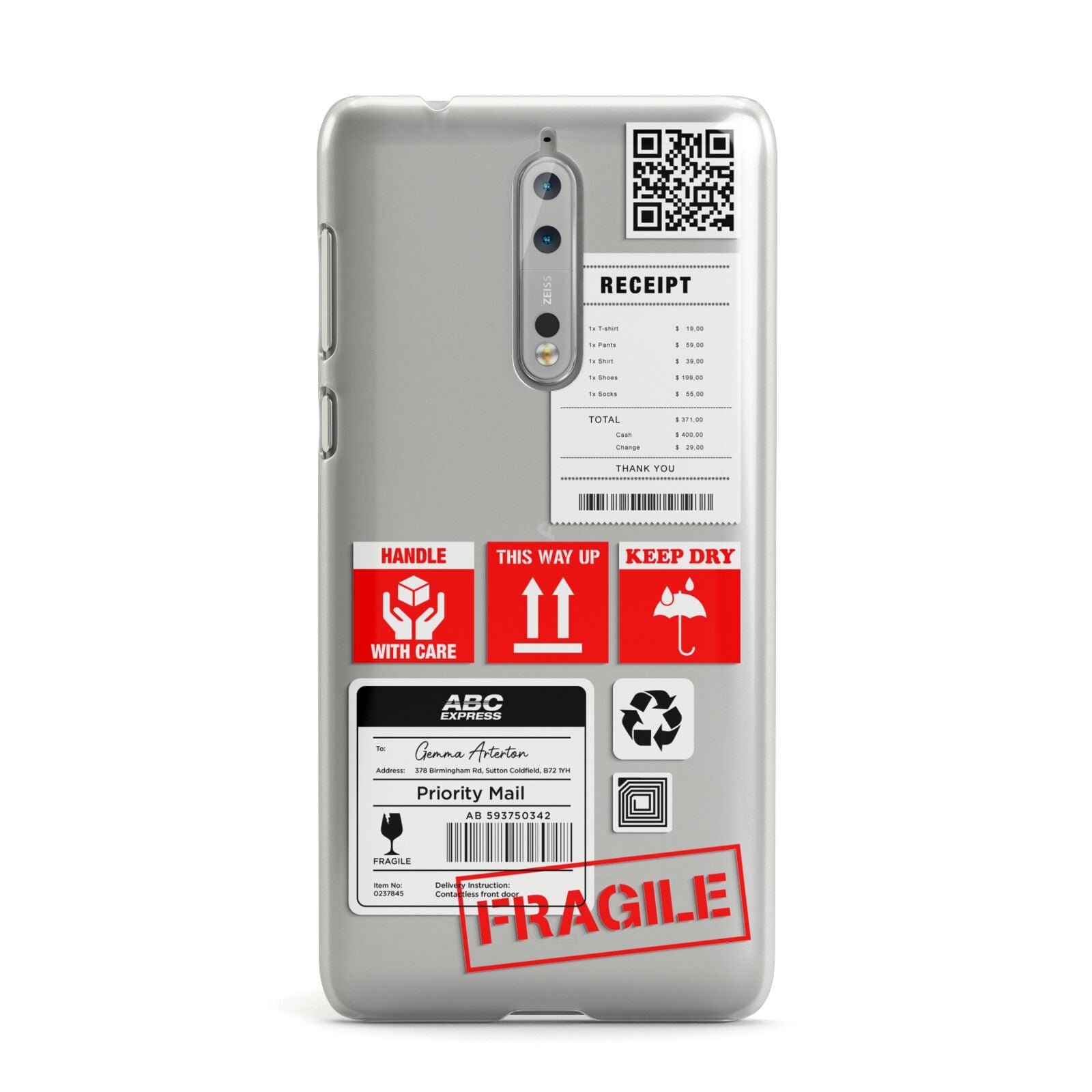 Parcel Stickers with Name Nokia Case – Dyefor