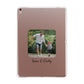 Parent and Child Photo with Text Apple iPad Rose Gold Case