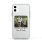 Parent and Child Photo with Text Apple iPhone 11 in White with White Impact Case
