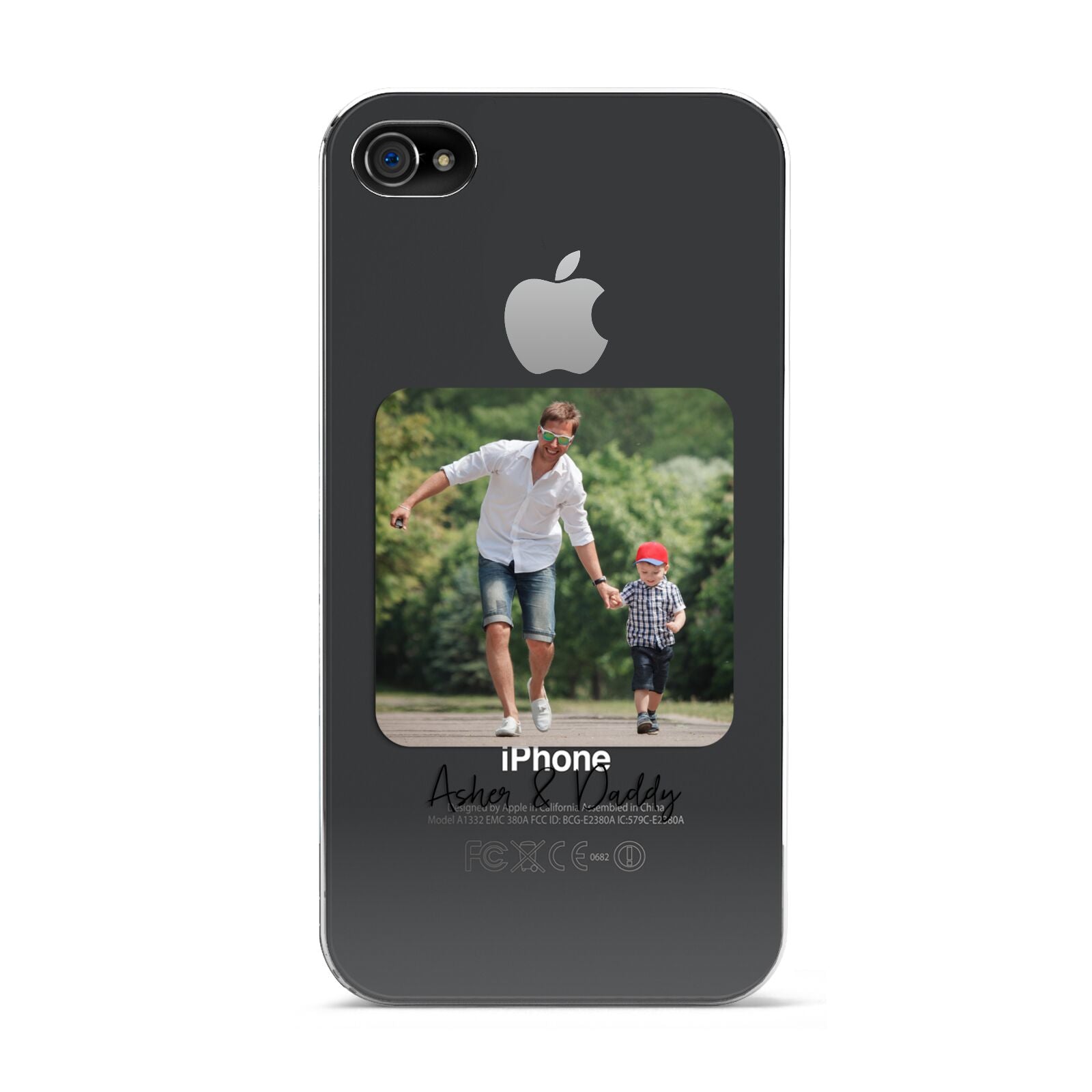 Parent and Child Photo with Text Apple iPhone 4s Case