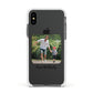 Parent and Child Photo with Text Apple iPhone Xs Impact Case White Edge on Black Phone