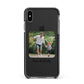 Parent and Child Photo with Text Apple iPhone Xs Max Impact Case Black Edge on Black Phone