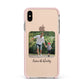 Parent and Child Photo with Text Apple iPhone Xs Max Impact Case Pink Edge on Gold Phone