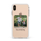 Parent and Child Photo with Text Apple iPhone Xs Max Impact Case White Edge on Gold Phone