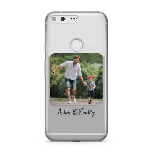 Parent and Child Photo with Text Google Pixel Case