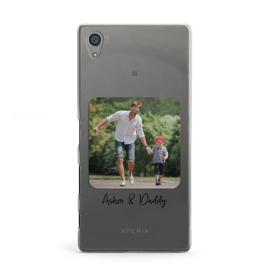 Parent and Child Photo with Text Sony Xperia Case