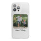 Parent and Child Photo with Text iPhone 13 Pro Max Clear Bumper Case