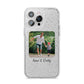 Parent and Child Photo with Text iPhone 14 Pro Max Glitter Tough Case Silver