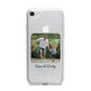 Parent and Child Photo with Text iPhone 7 Bumper Case on Silver iPhone