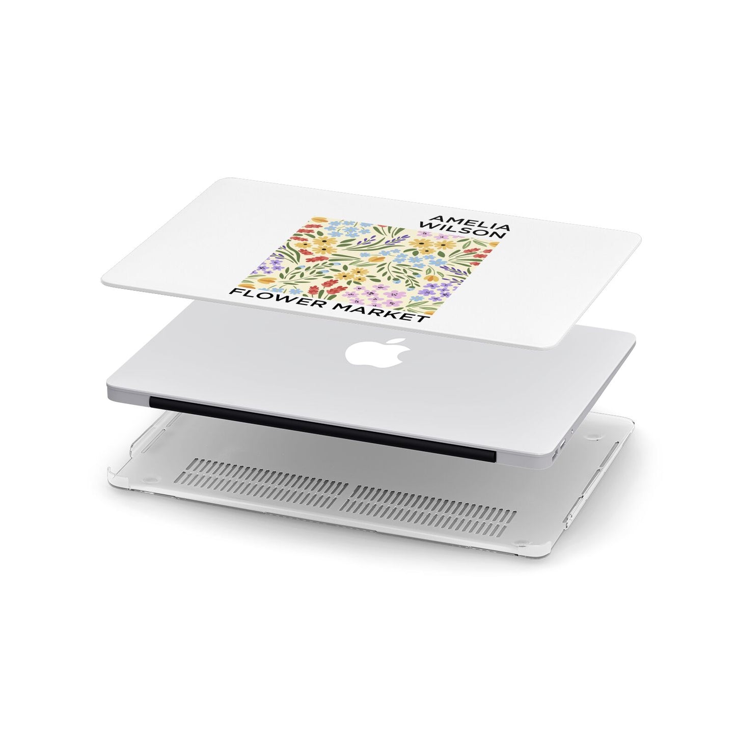 Paris Flower Market Apple MacBook Case in Detail