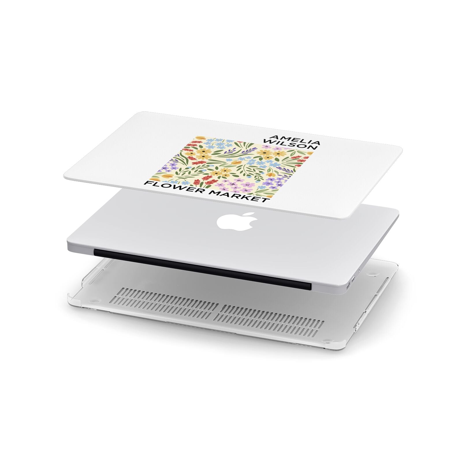 Paris Flower Market Apple MacBook Case in Detail