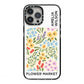 Paris Flower Market iPhone 13 Pro Max Black Impact Case on Silver phone