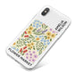 Paris Flower Market iPhone X Bumper Case on Silver iPhone