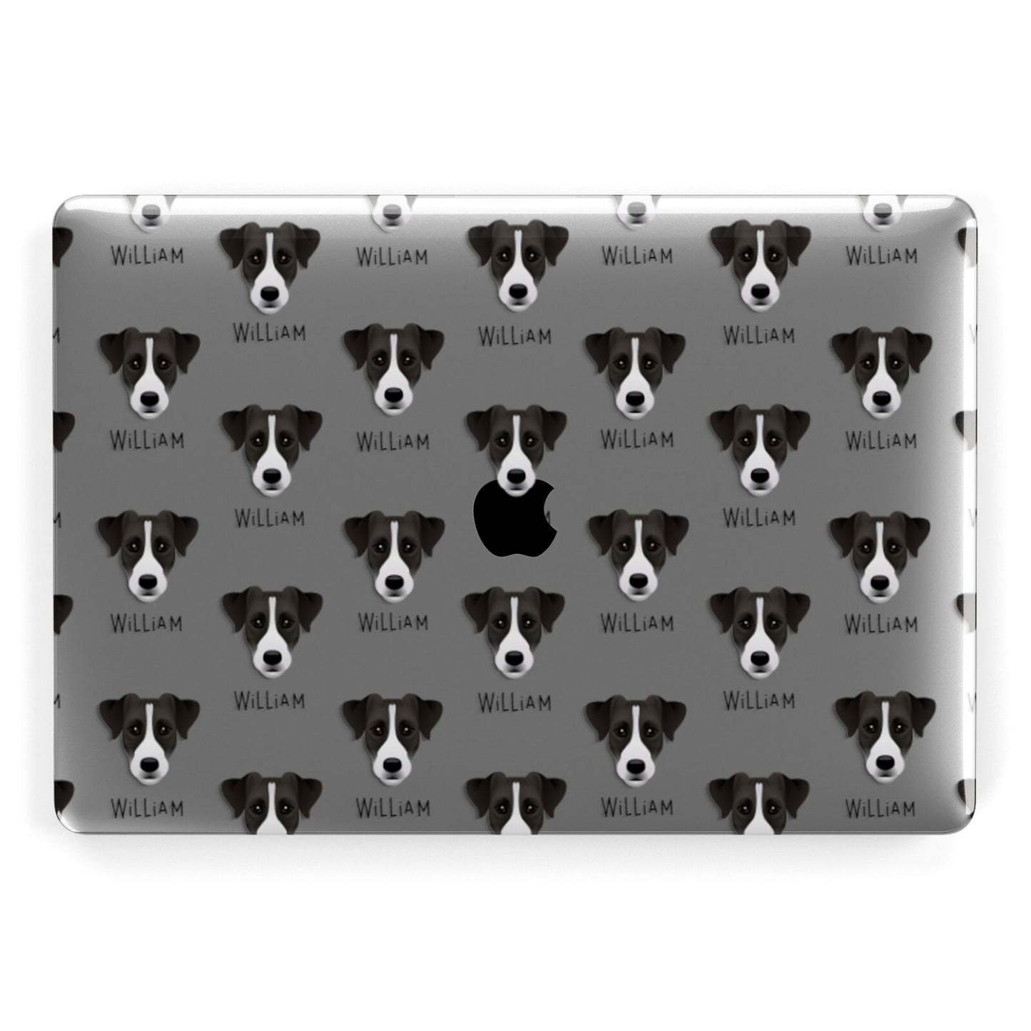 Parson Russell Terrier Icon with Name Apple MacBook Case