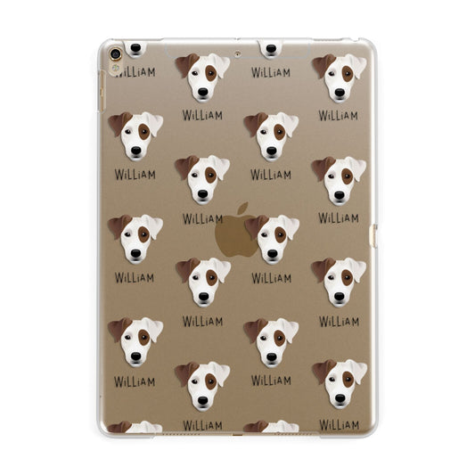 Parson Russell Terrier Icon with Name Apple iPad Gold Case