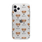 Parson Russell Terrier Icon with Name Apple iPhone 11 Pro Max in Silver with Bumper Case