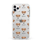 Parson Russell Terrier Icon with Name Apple iPhone 11 Pro Max in Silver with White Impact Case