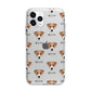 Parson Russell Terrier Icon with Name Apple iPhone 11 Pro in Silver with Bumper Case
