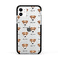 Parson Russell Terrier Icon with Name Apple iPhone 11 in White with Black Impact Case