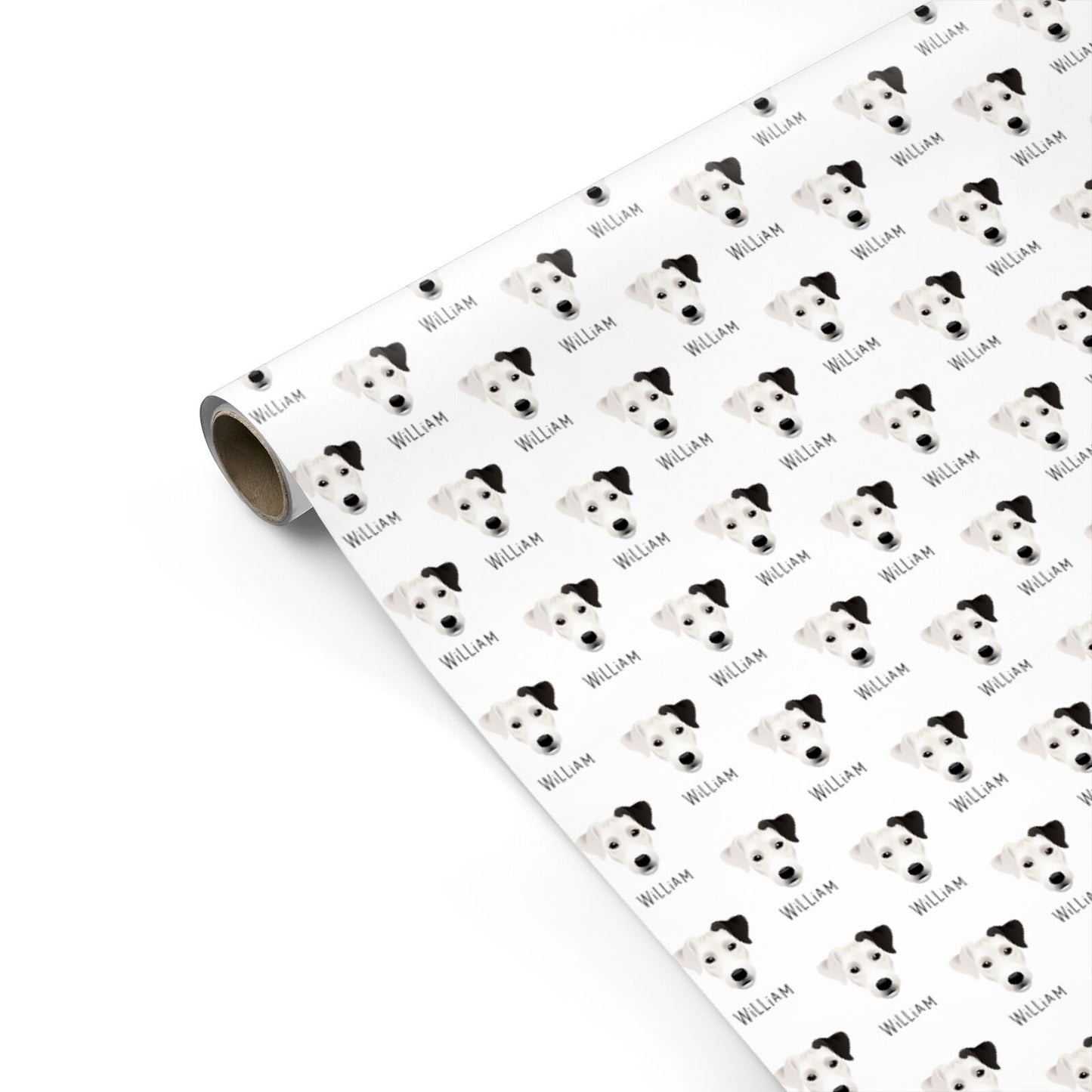 Parson Russell Terrier Icon with Name Personalised Gift Wrap