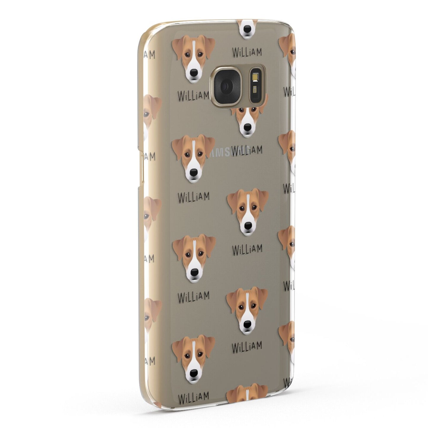 Parson Russell Terrier Icon with Name Samsung Galaxy Case Fourty Five Degrees