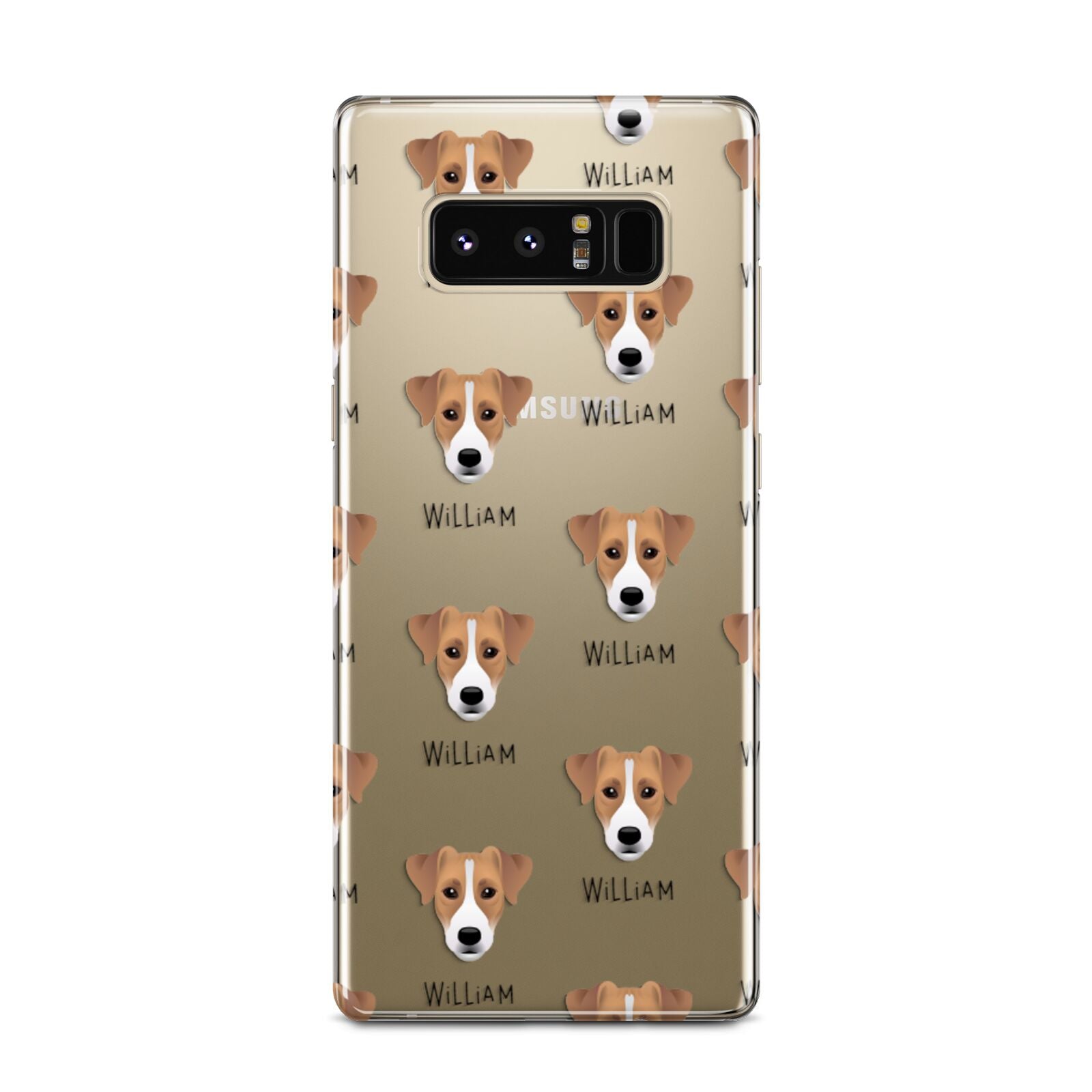 Parson Russell Terrier Icon with Name Samsung Galaxy Note 8 Case