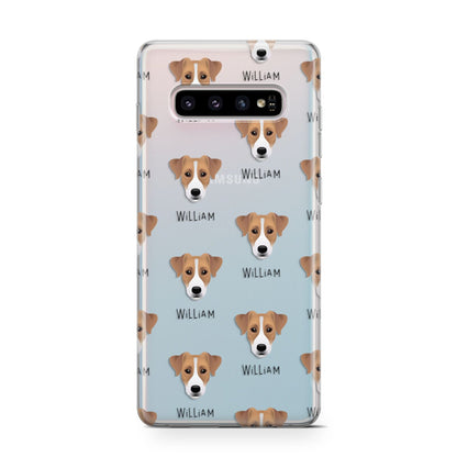 Parson Russell Terrier Icon with Name Samsung Galaxy S10 Case