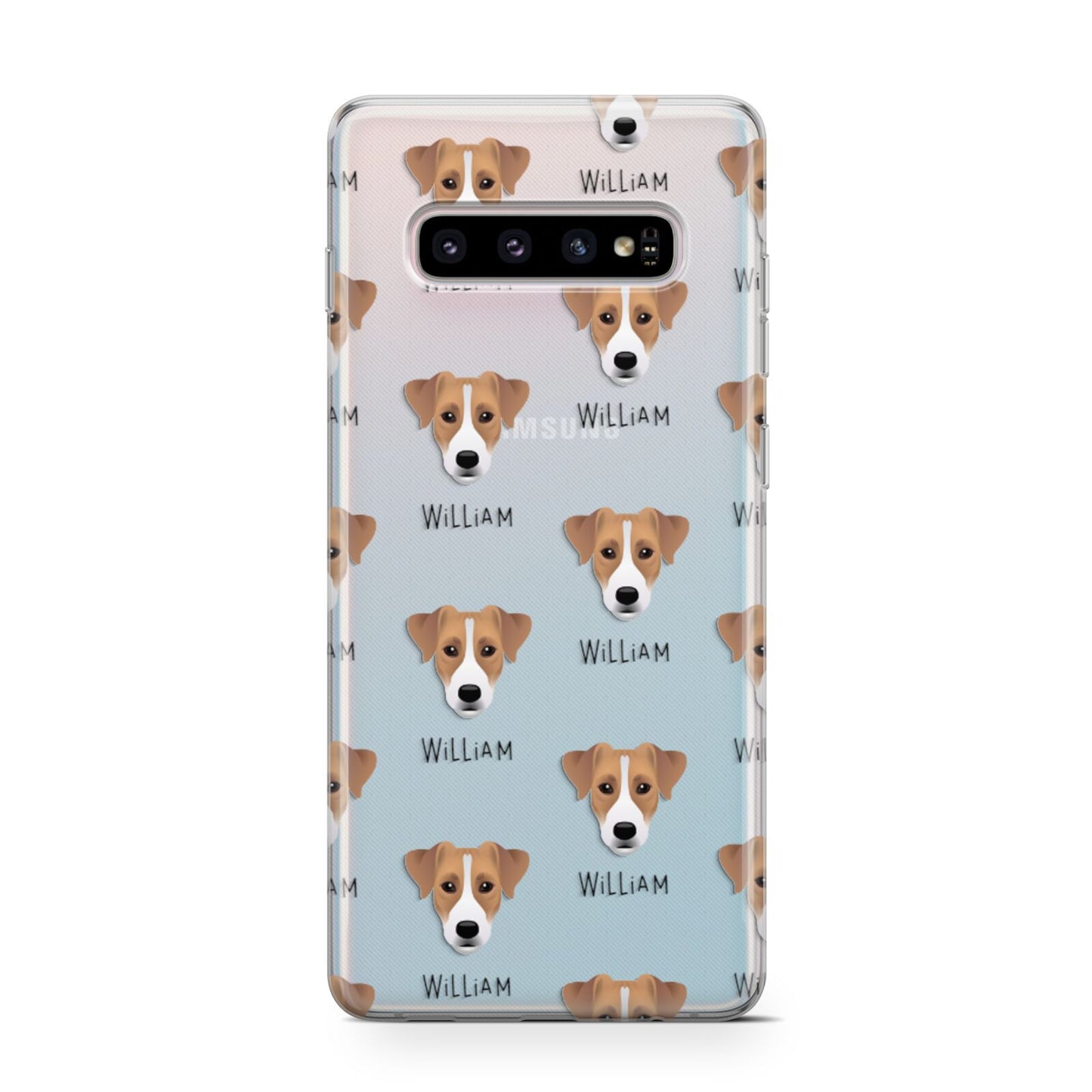 Parson Russell Terrier Icon with Name Samsung Galaxy S10 Case
