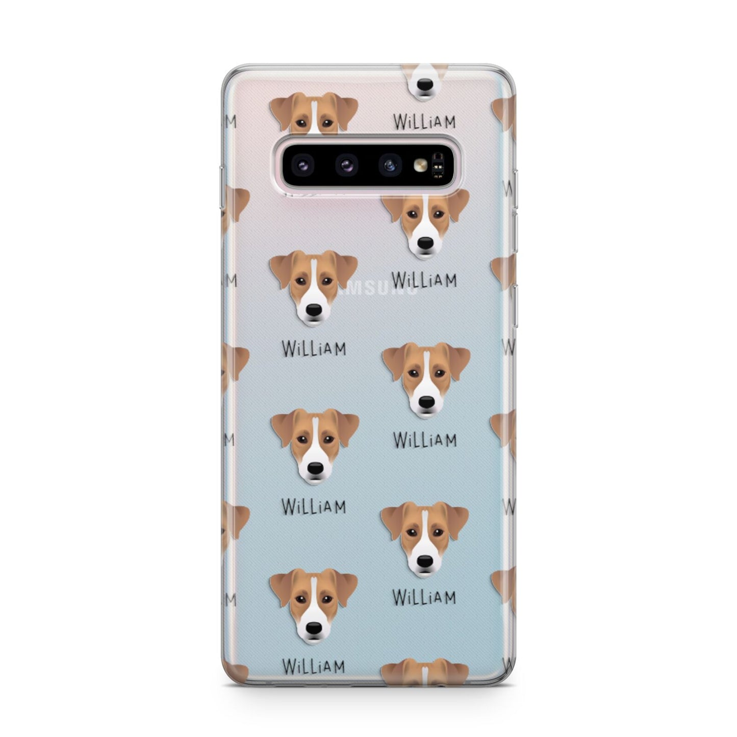 Parson Russell Terrier Icon with Name Samsung Galaxy S10 Plus Case