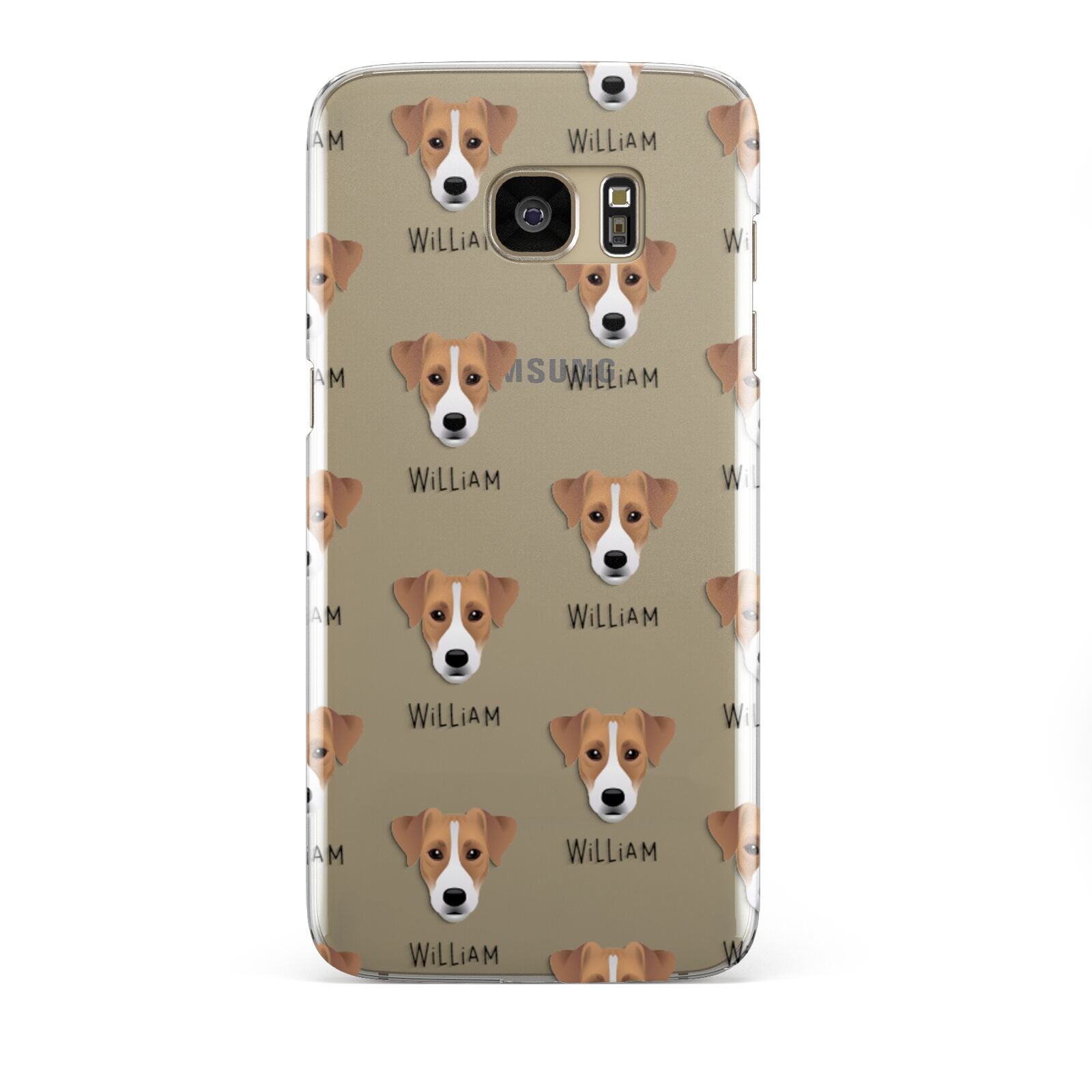 Parson Russell Terrier Icon with Name Samsung Galaxy S7 Edge Case
