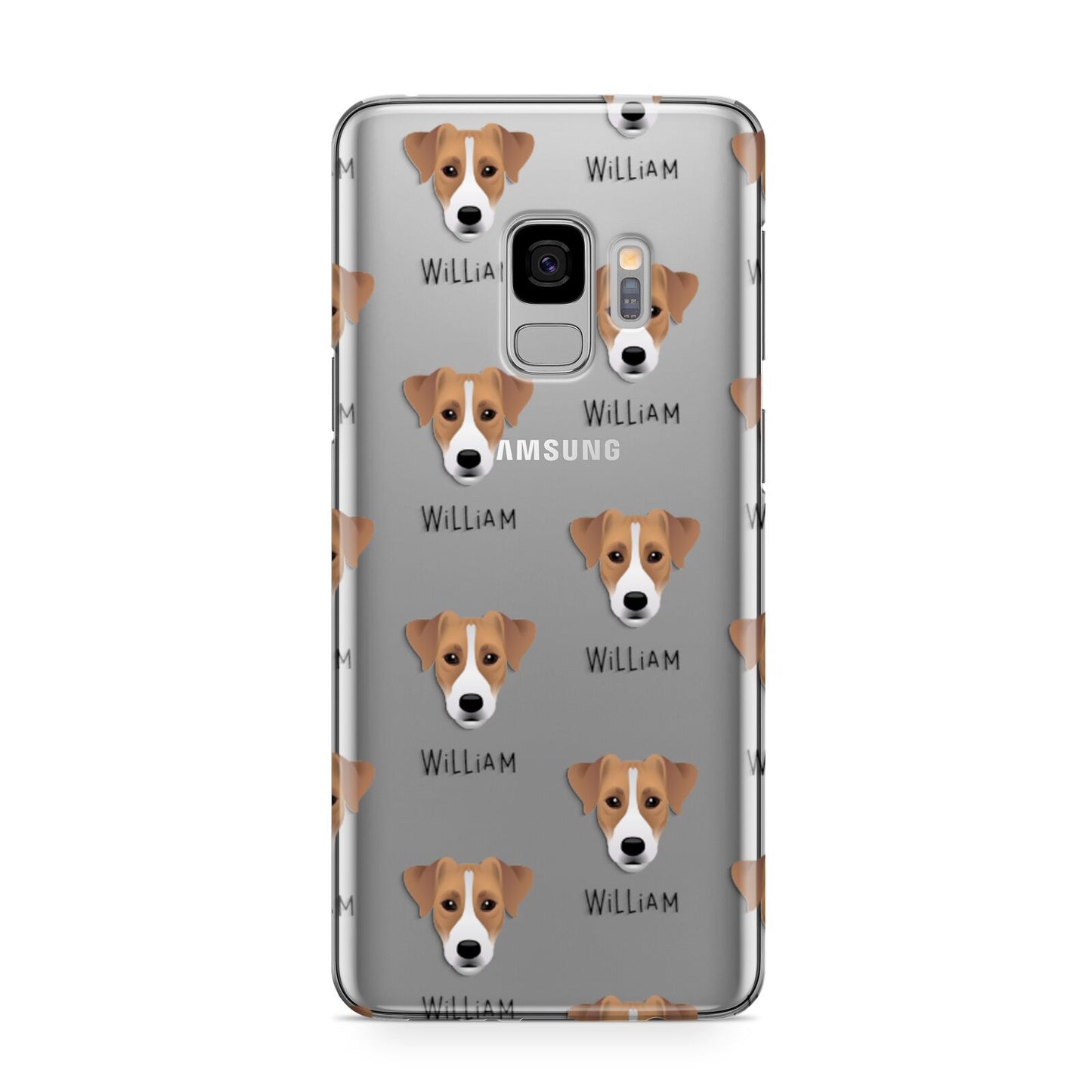 Parson Russell Terrier Icon with Name Samsung Galaxy S9 Case
