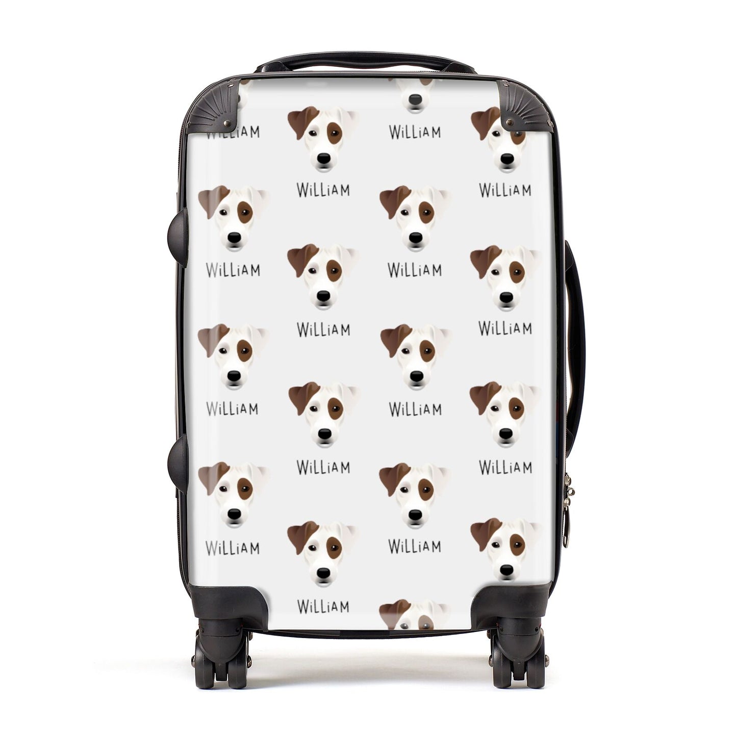 Parson Russell Terrier Icon with Name Suitcase