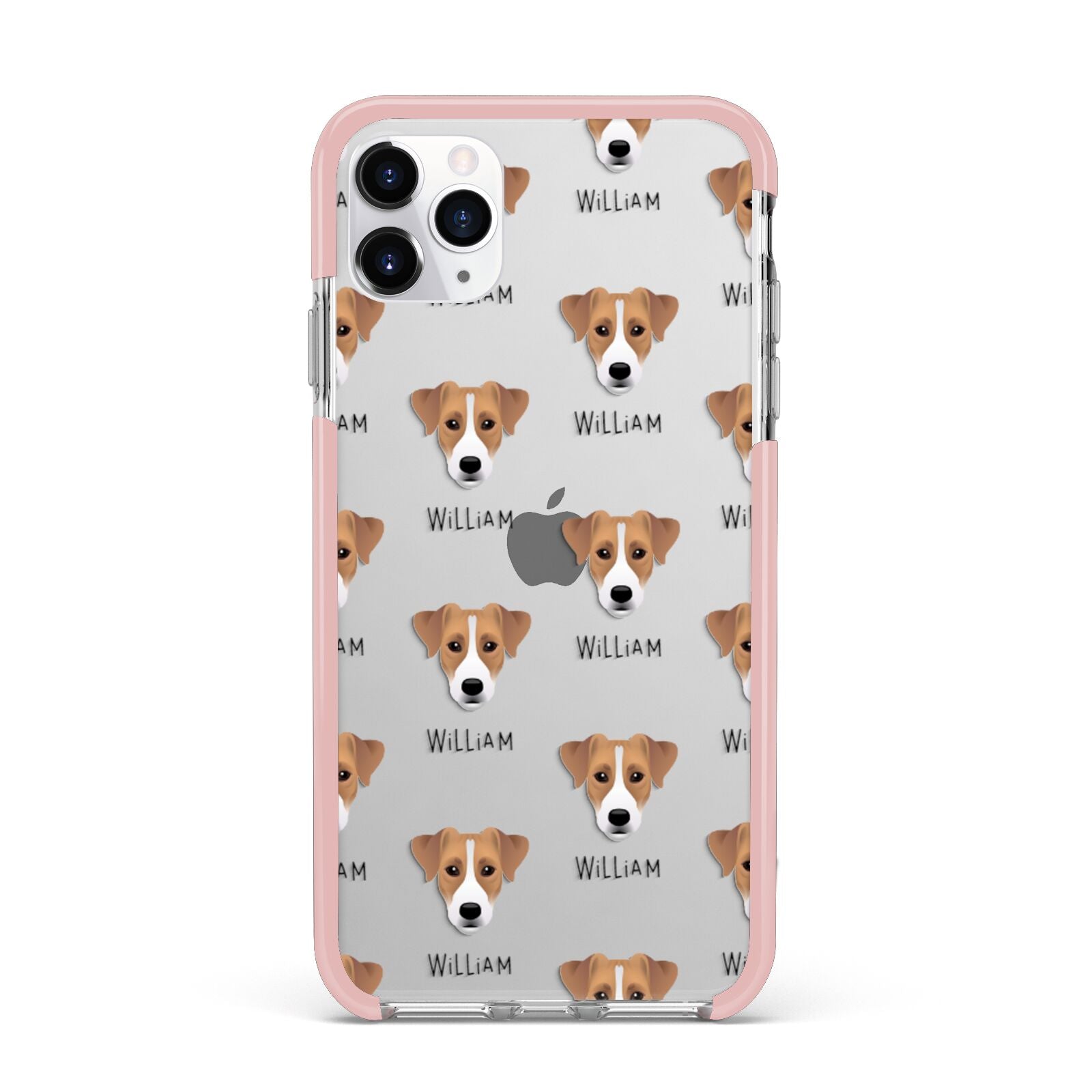 Parson Russell Terrier Icon with Name iPhone 11 Pro Max Impact Pink Edge Case