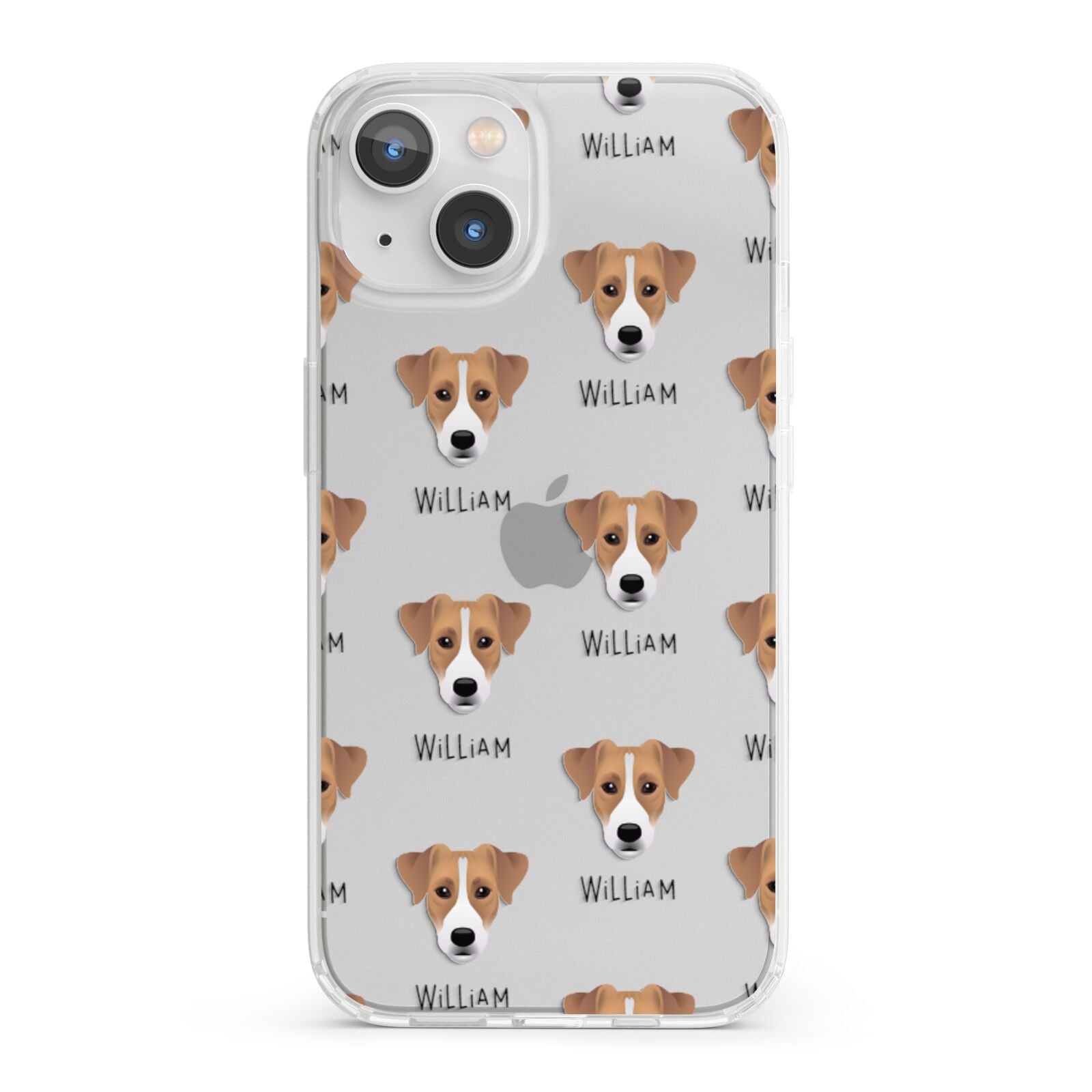 Parson Russell Terrier Icon with Name iPhone 13 Clear Bumper Case