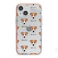 Parson Russell Terrier Icon with Name iPhone 13 Mini TPU Impact Case with Pink Edges