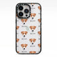 Parson Russell Terrier Icon with Name iPhone 13 Pro Black Impact Case on Silver phone